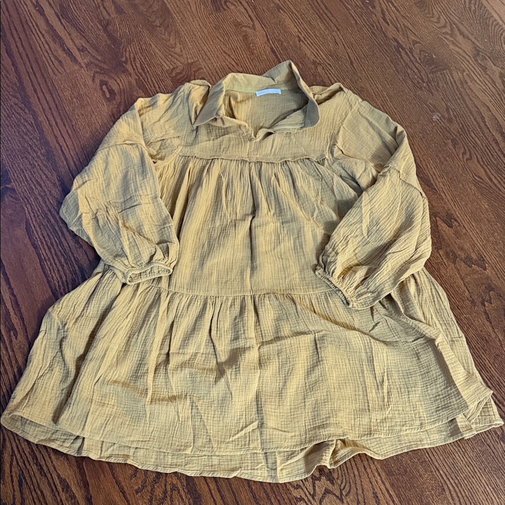 Womens Mustard Yellow Dress
